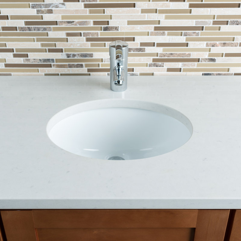 Hahn Ceramic Oval Undermount Bathroom Sink with Overflow & Reviews